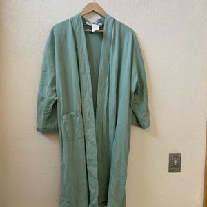 Under the Canopy 100% organic cotton robe in sea foam color